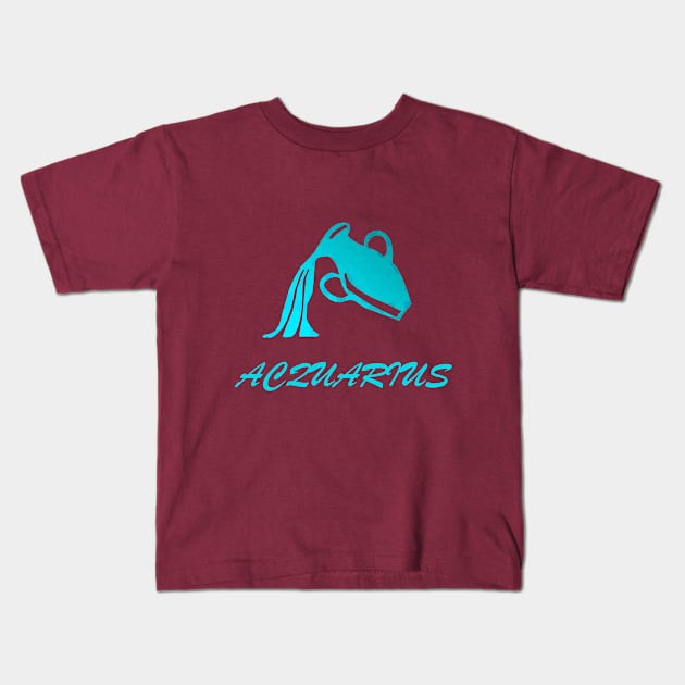 ACQUARIUS Horoscope Zodiac Kids T-Shirt by Byntar